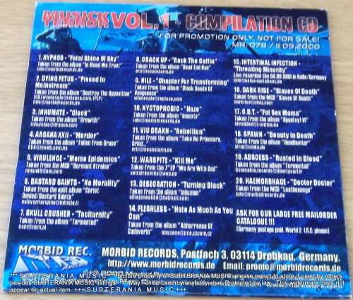 Musick Terror Volume One Cardsleeve [black metal - grindcore - death metal]