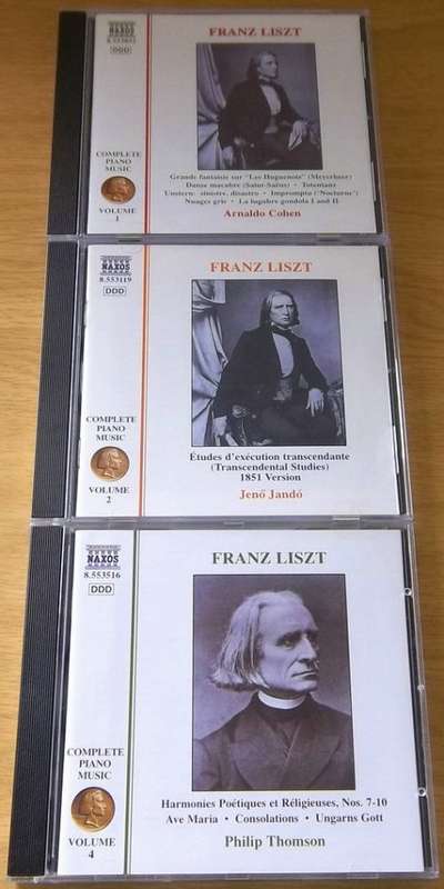 FRANZ LISZT : Piano Music Vol. 1 + 2 + 4 + 5 + 9 + 10