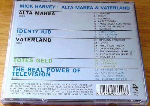 MICK HARVEY Alta Marea & Vaterland O.S.T. EX /VG+