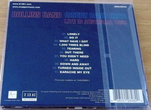 ROLLINS BAND Insert Band Here: Live In Australia 1990 Digipak