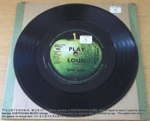 JOHN LENNON Instant Karma / Who Has Seen the Wind 7` single
