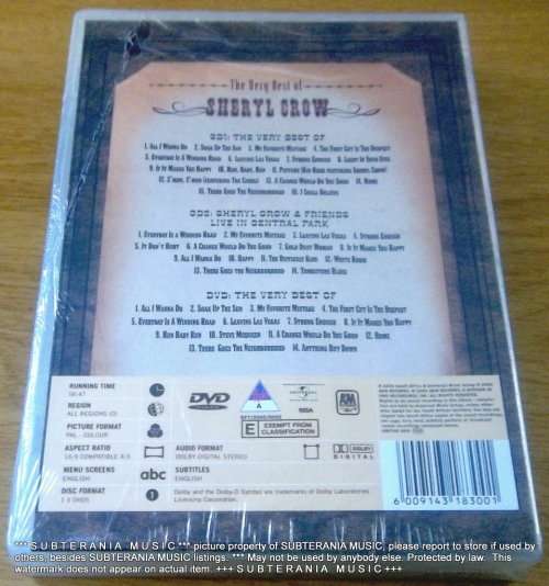 SHERYL CROW The Very Best Of 2CD+DVD Deluxe
