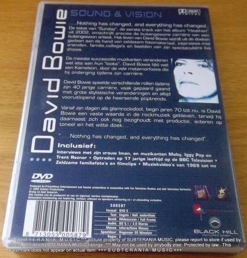 DAVID BOWIE Sound & Vision DVD Region 2