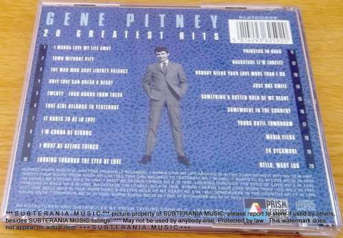 GENE PITNEY 20 Greatest Hits CD