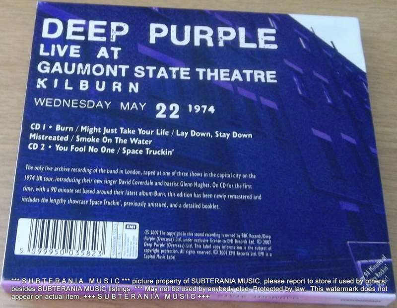 DEEP PURPLE In Concert Live in London 1974 CD