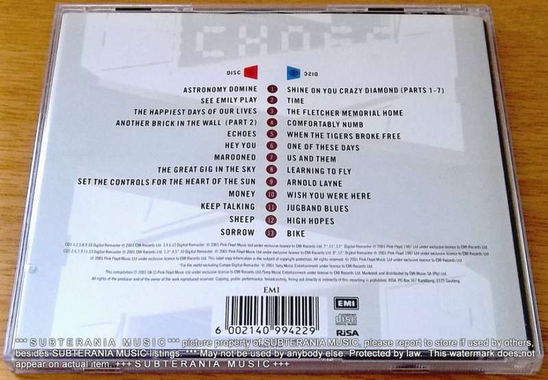 PINK FLOYD Echoes Best of Double CD       [Shelf H]