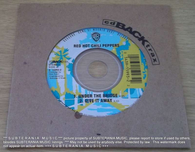 RED HOT CHILI PEPPERS Under The Bridge / Give It Away Vinyl Replica CD Single