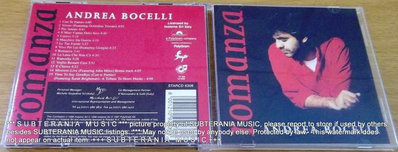 ANDREA BOCELLI Romanza  [Shelf G Box 6]