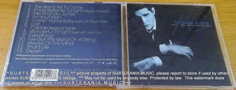 MICHAEL BUBLE Call Me Irresponsible [Shelf G Box 6]