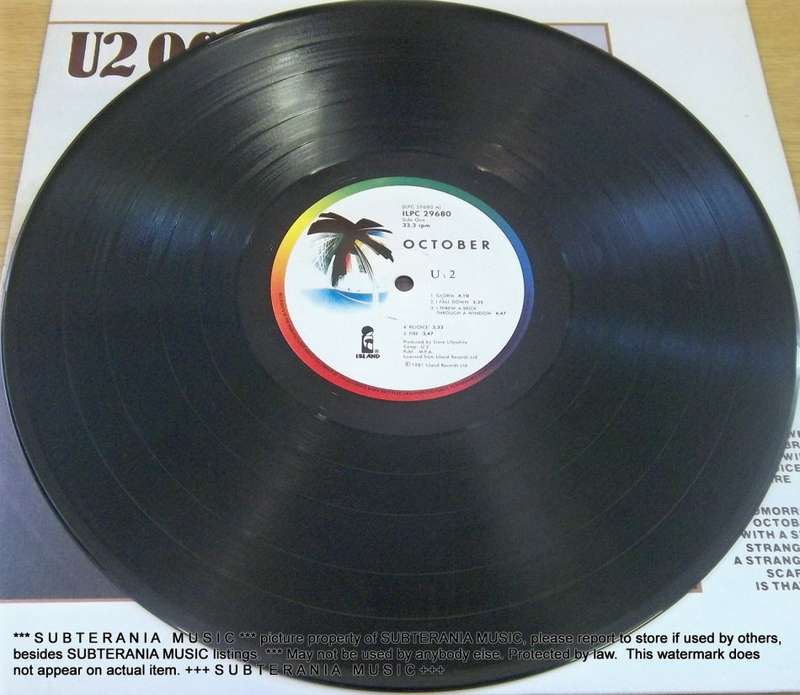 U2 October South African Pressing Vinyl LP  [Shelf E]
