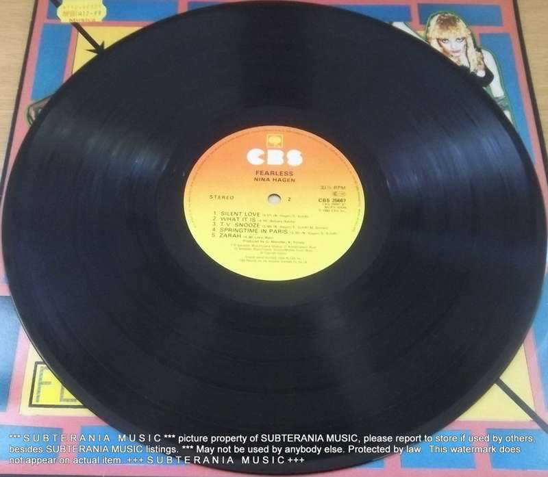 NINA HAGEN Fearless Vinyl LP  [Shelf E]