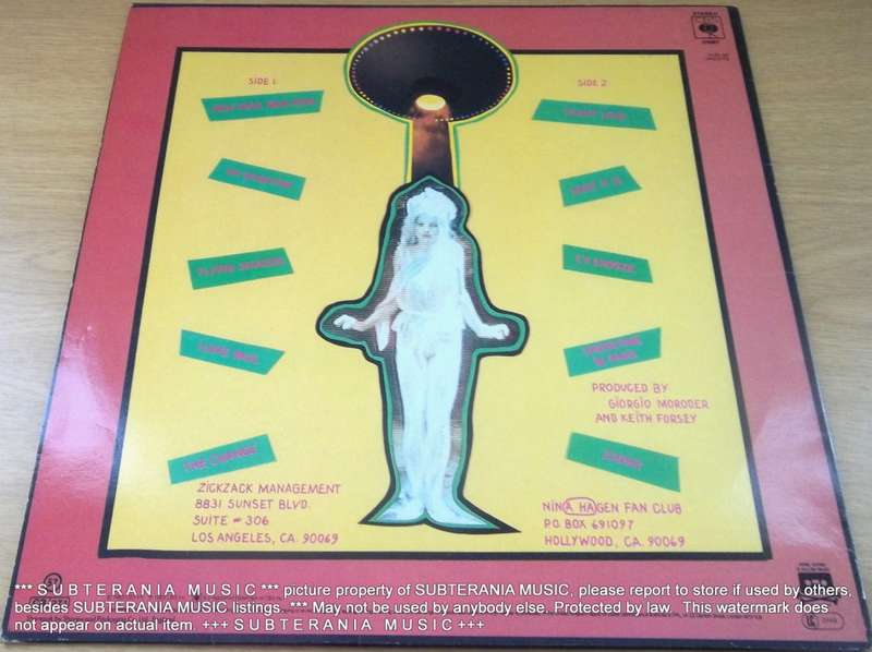 NINA HAGEN Fearless Vinyl LP  [Shelf E]