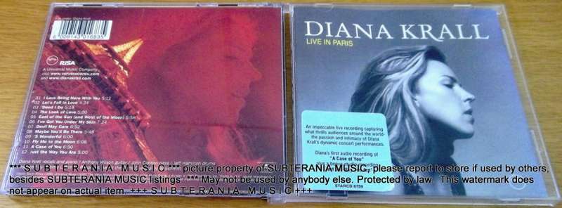 DIANA KRALL Live in Paris  [SHELF G BOX 7]