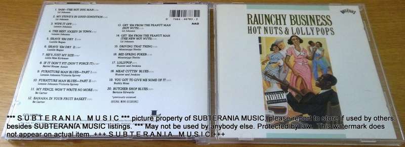 RAUNCHY BUSINESS HOT NUTS & LOLLYPOPS jazz / blues  [SHELF G BOX 7]