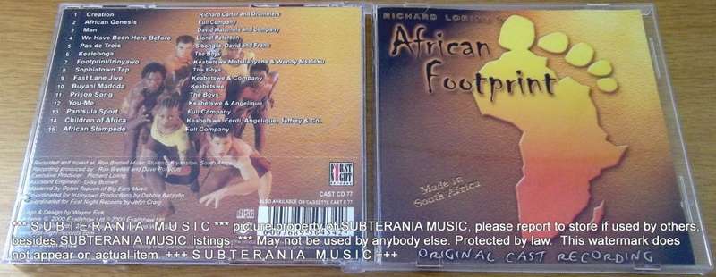 AFRICAN FOOTPRINT Richard Loring Original Cast Recordings  [SHELF G BOX 7]