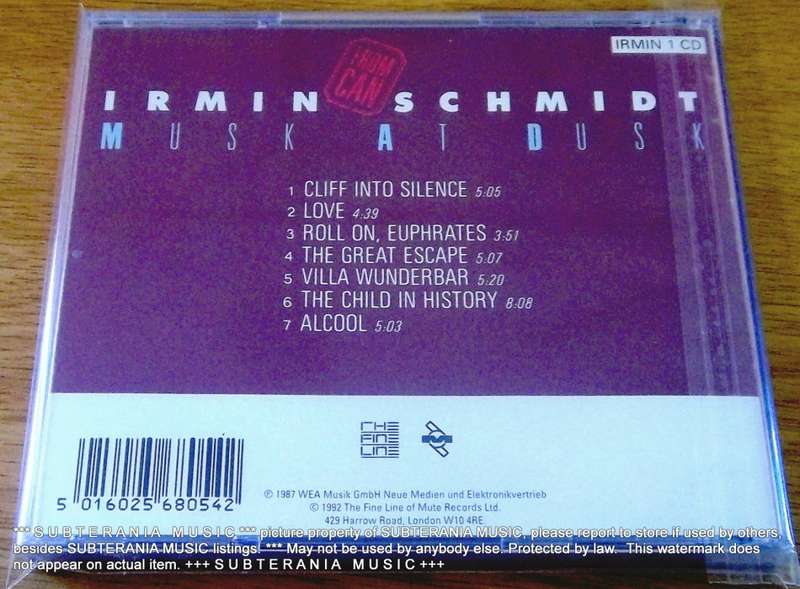 CAN RELATED : IRMIN SCHMIDT Musk at Dusk CD