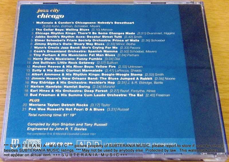 JAZZ GREATS Jazz City Chicago  [Shelf G Box 8]
