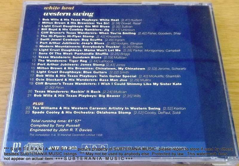 JAZZ GREATS Western Swing  White Heat [Shelf G Box 8]