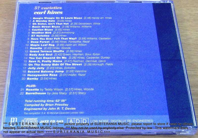 JAZZ GREATS EARL HINES [Shelf G Box 8]