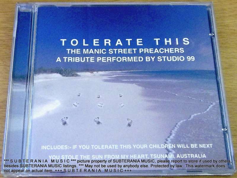 TOLERATE THIS The Manic Street Preachers A Tribute performed by Studio 99 [Shelf G Box 8]