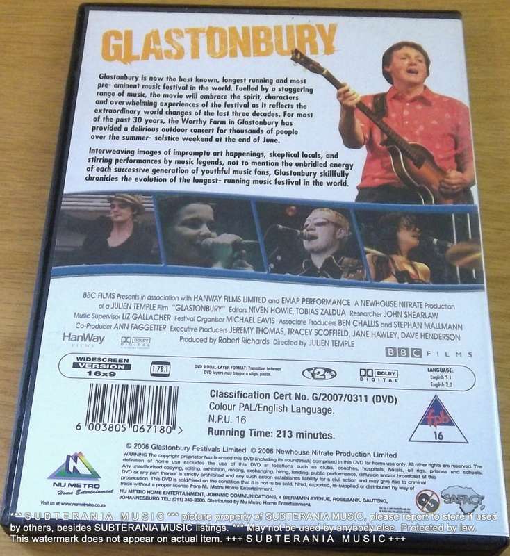 GLASTONBURY The Mud The Music The Madness 2 DVD