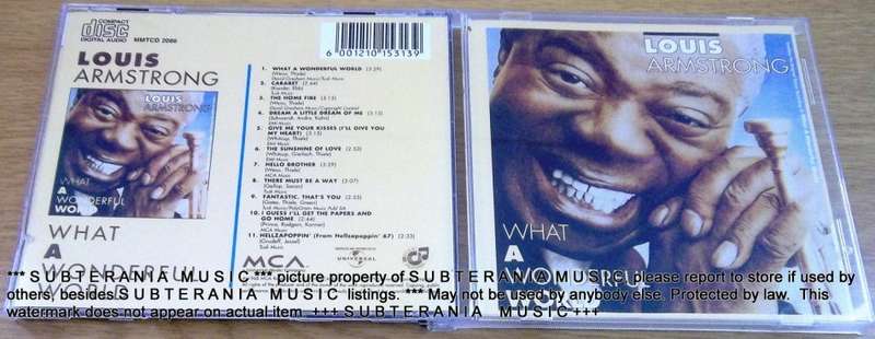 LOUIS ARMSTRONG What a Wonderful World JAZZ  [Shelf G box 9]
