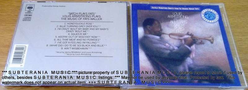 LOUIS ARMSTRONG  plays FATS [Shelf G box 9]