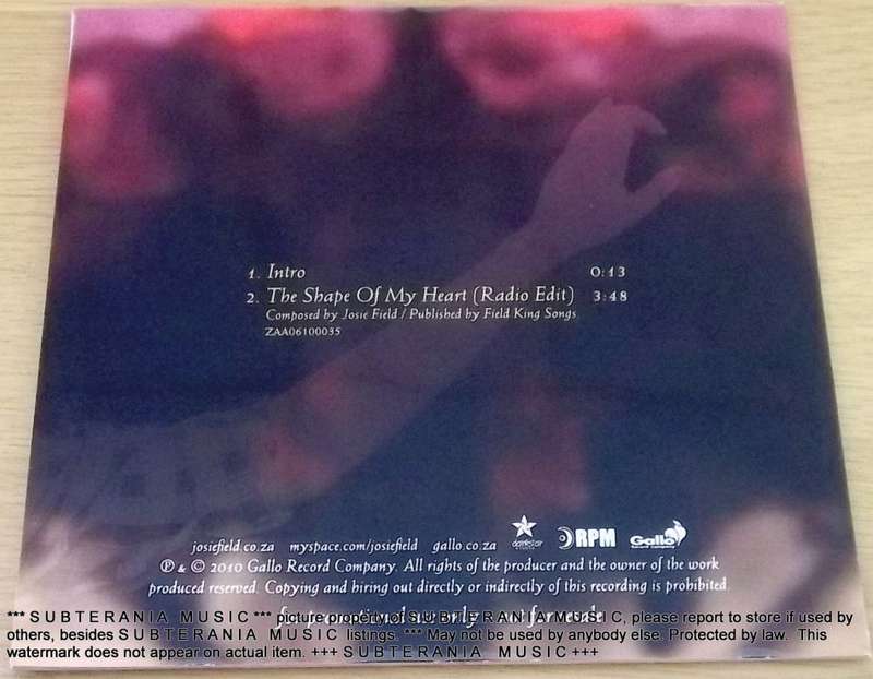 JOSIE FIELD The Shape of my Heart promo cardsleeve CD