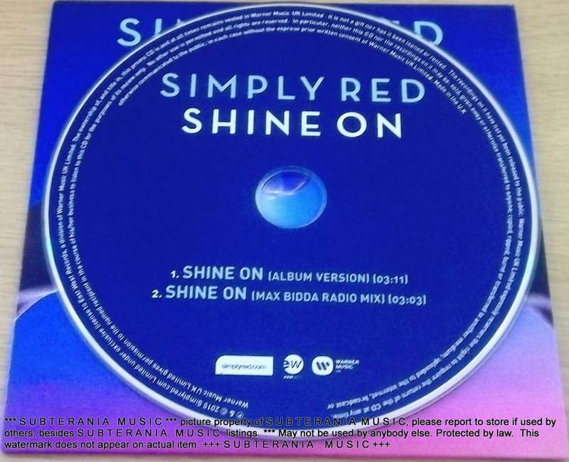 SIMPLY RED Shine On promo cardsleeve CD