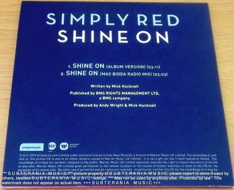 SIMPLY RED Shine On promo cardsleeve CD