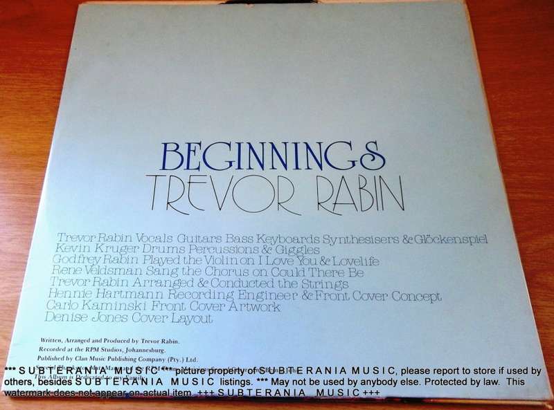 TREVOR RABIN Beginnings Vinyl Record