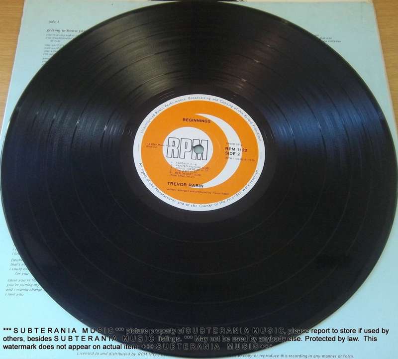 TREVOR RABIN Beginnings Vinyl Record