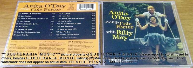 ANITA O`DAY swings Cole Porter with Billy May [SHELF G BOX 10]