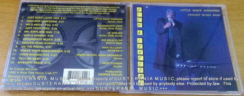 LITTLE MACK SIMMONS CHICAGO BLUES BAND High & Lonesome  [Shelf G box 10]