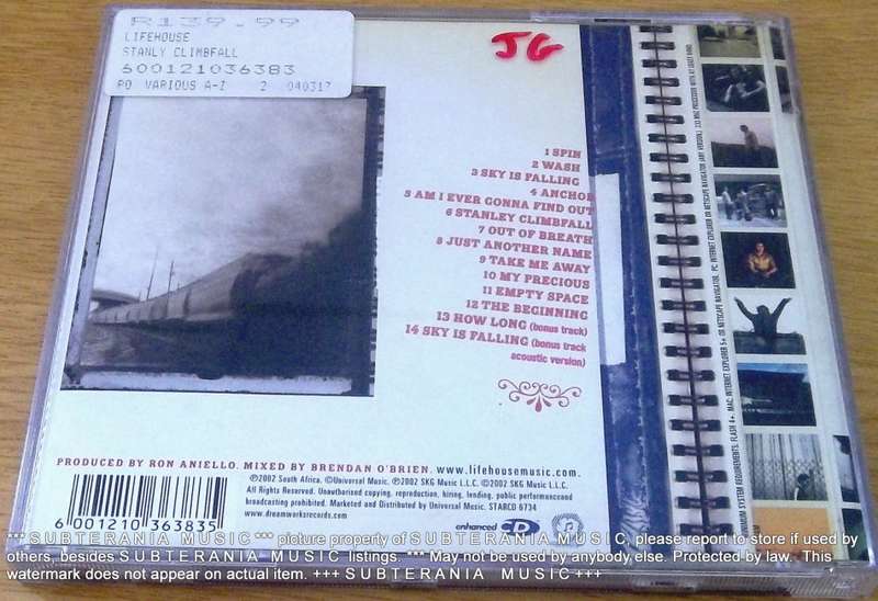 LIFEHOUSE Stanley Climbfall      SHELF G BOX 11
