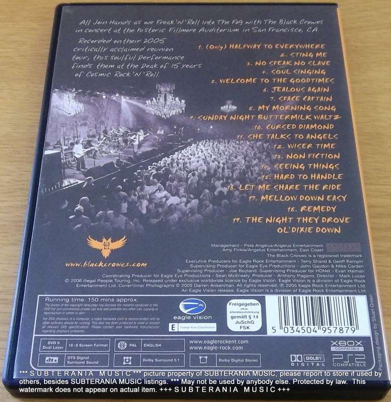 the BLACK CROWES Freak n Roll¿ Into the Fog DVD