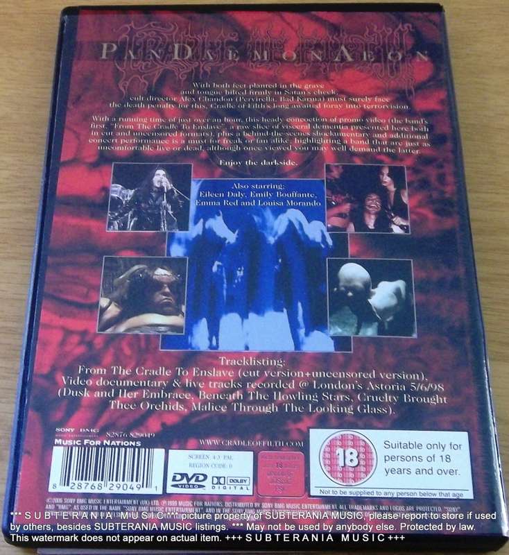 CRADLE OF FILTH Pandaemonaeon DVD