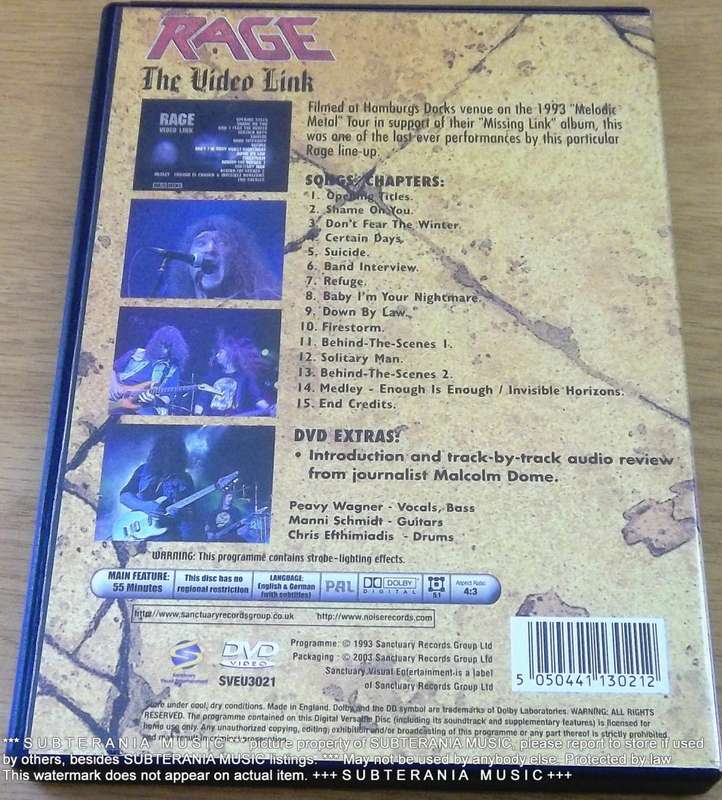 RAGE The Video Link DVD