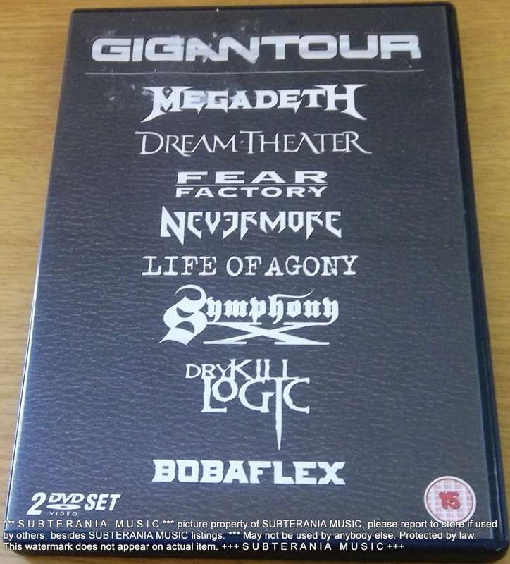 GIGANTOUR 2DVD MEGADETH Dream Theater Fear Factory Nevermore Life of Agony