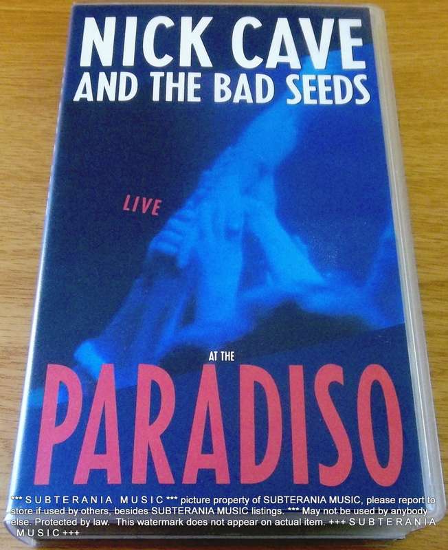 NICK CAVE AND THE BAD SEEDS Live at the Paradiso   VHS Video Cassette