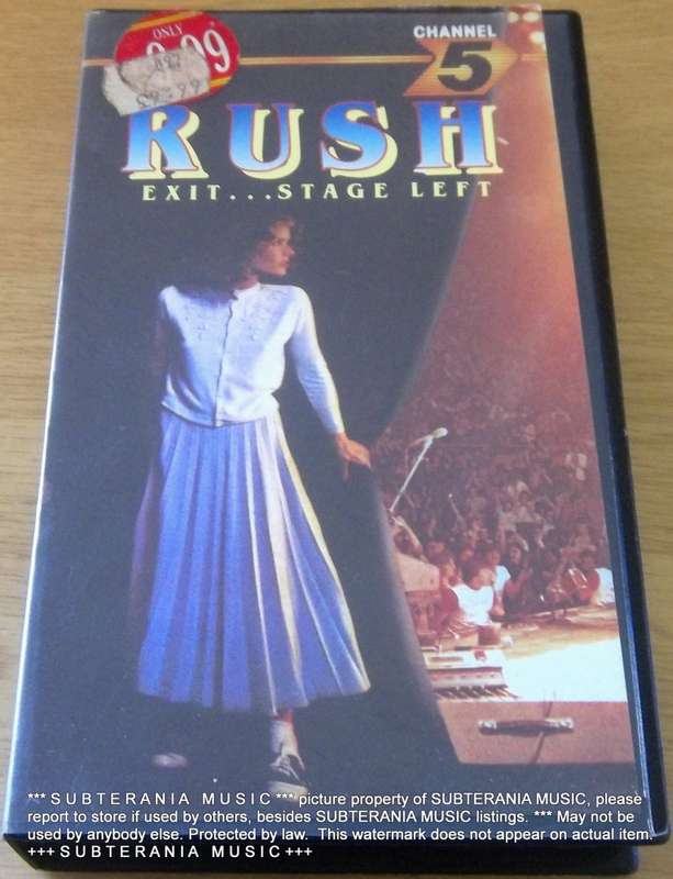 RUSH Exit... Stage Left VHS Video Cassette