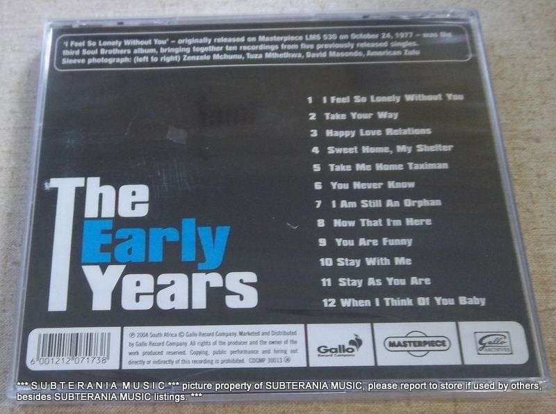 SOUL BROTHERS I Feel So Lonely Without You CD  The Early Years