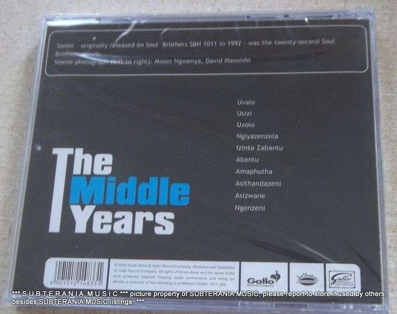 SOUL BROTHERS Uxolo (Peace)  The Middle Years