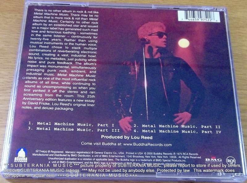 LOU REED Metal Machine Music CD