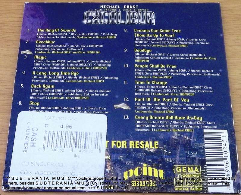 PROMO CD - MICHAEL ERNST with ALAN PARSONS & CHRIS THOMPSON Excalibur