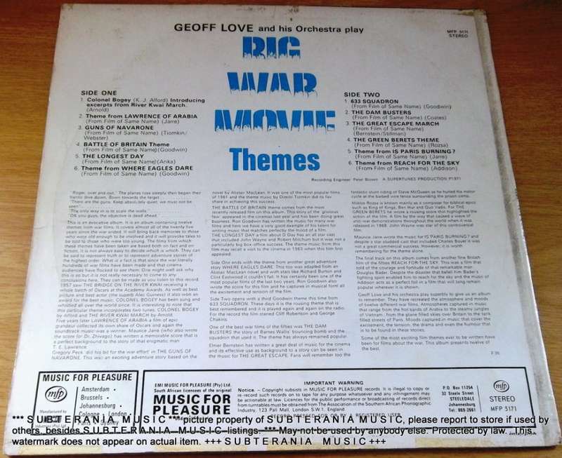 BIG WAR MOVIE THEMES Vinyl LP