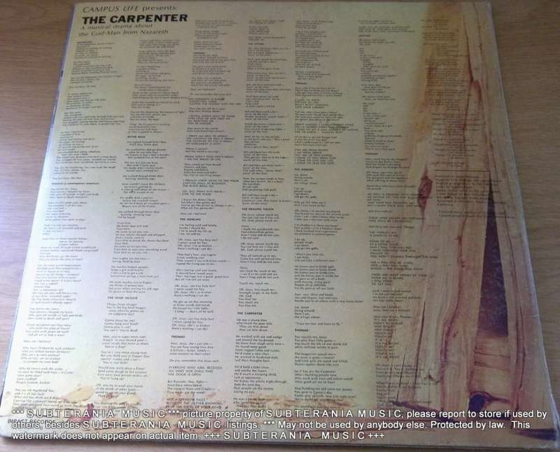 THE CARPENTER Christian Movie Soundtrack Vinyl LP