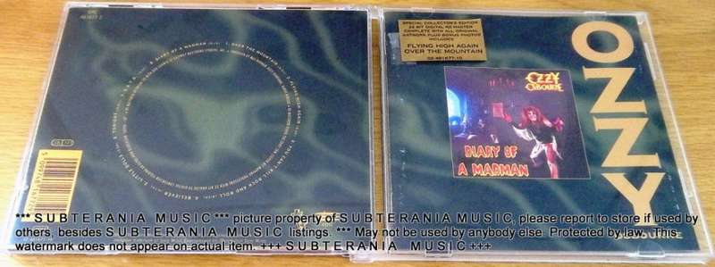 OZZY OSBOURNE Diary of a Madman [Shelf G Box 12]