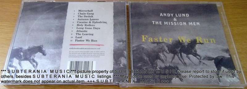 ANDY LUND & THE MISSION MEN Faster We Run [Shelf G Box 14]