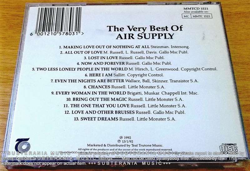AIR SUPPLY The Very Best Of Air Supply  [Shelf G Box 16]